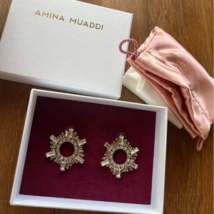 Amina Muaddi begum earrings in large